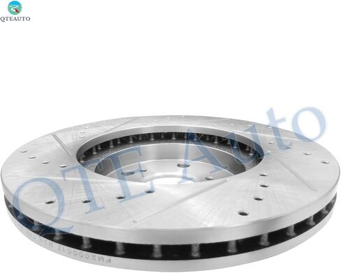 PM Auto Set of 4 Front 300mm-Rear 282mm Drilled Slotted Disc Brake Rotors Compatible With 2009-2014 Acura TSX in Kuwait