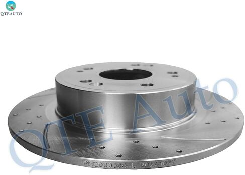 PM Auto Set of 4 Front 300mm-Rear 282mm Drilled Slotted Disc Brake Rotors Compatible With 2009-2014 Acura TSX in Kuwait