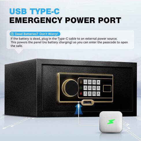 1.8 Cu Ft Safe Box for Home - Steel Lock Box for Office & Home Security, Digital Electronic Keypad, Alarm System & Removable Shelf, Safety Box for Documents Money Jewelry in Saudi Arabia
