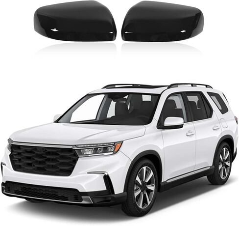 Side Door Mirror Cover Compatible with Honda Pilot 2023-2026/ Honda Passport 2026 Accessories, Car Outside Rear View Mirror Housing Protector Cover Cap Trim ABS 2PCS (Glossy Black) in Kuwait
