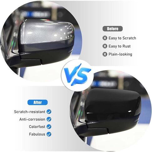 Side Door Mirror Cover Compatible with Honda Pilot 2023-2026/ Honda Passport 2026 Accessories, Car Outside Rear View Mirror Housing Protector Cover Cap Trim ABS 2PCS (Glossy Black) in Kuwait