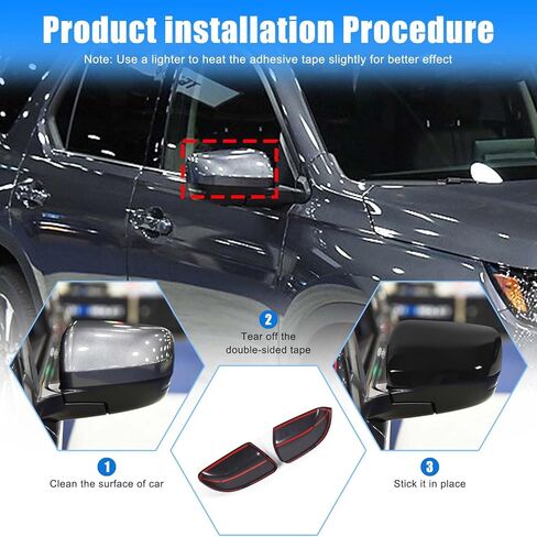 Side Door Mirror Cover Compatible with Honda Pilot 2023-2026/ Honda Passport 2026 Accessories, Car Outside Rear View Mirror Housing Protector Cover Cap Trim ABS 2PCS (Glossy Black) in Kuwait