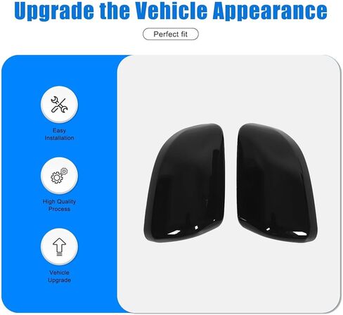 Side Door Mirror Cover Compatible with Honda Pilot 2023-2026/ Honda Passport 2026 Accessories, Car Outside Rear View Mirror Housing Protector Cover Cap Trim ABS 2PCS (Glossy Black) in Kuwait