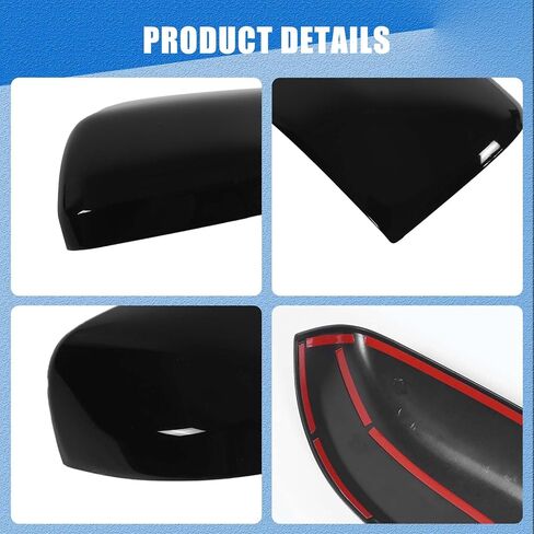 Side Door Mirror Cover Compatible with Honda Pilot 2023-2026/ Honda Passport 2026 Accessories, Car Outside Rear View Mirror Housing Protector Cover Cap Trim ABS 2PCS (Glossy Black) in Kuwait