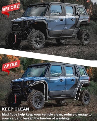 Fender Flares for Polaris Xpedition XP/XP 5/ADV/ADV 5 2024-2026 Accessories, Wide Full Coverage Front & Rear Fender Flares Mud Flaps Mud Guards Replace #2890638 in Saudi Arabia