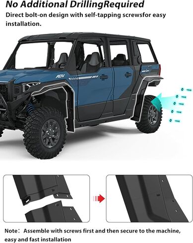 Fender Flares for Polaris Xpedition XP/XP 5/ADV/ADV 5 2024-2026 Accessories, Wide Full Coverage Front & Rear Fender Flares Mud Flaps Mud Guards Replace #2890638 in Saudi Arabia
