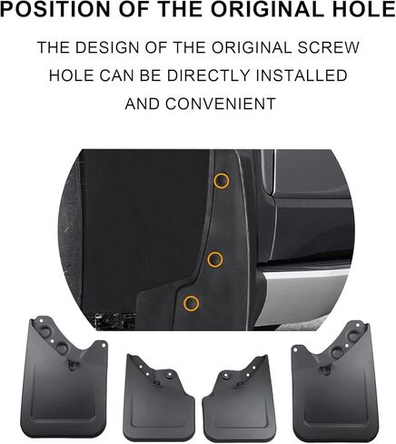 Mud Flaps Splash Guards Compatible with Toyota Tacoma 2024 2025, 4PCS Mud Guards Accessories Front and Rear, No Drilling Heavy Duty Fender Mudguards Kit with Hardware Accessories (Extra Large Version) in Saudi Arabia