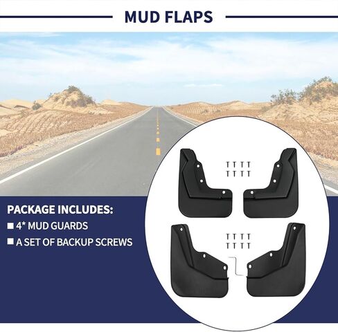 4PCS Mud Flaps Splash Guards Mudflaps Fit for Honda Passport 2026 Durable Mud Guards with Screws, No-Drill Installation, 2026 Honda Passport Accessories Replace 08P00-3BM-100 in Kuwait