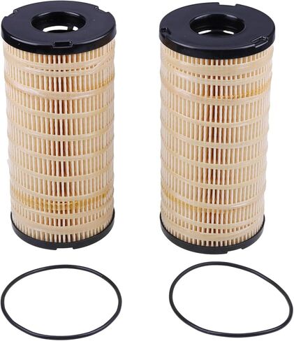 2X Fuel Filters Element 4816636 26560201 with O-Rings Compatible with Perkins 1104 Diesel Series Engine 1104D 1104C 1104A 1106C 1106D for Caterpillar 1R-1804 1R-0794 in Kuwait
