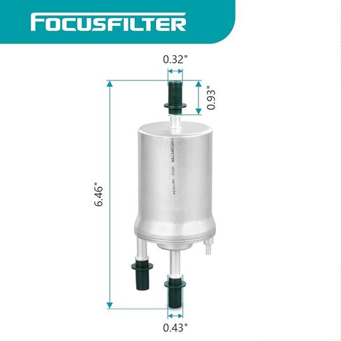 FOCUSFILTER 6Q0201051C OEM Grade Fuel Filter, for Volkswagen Jetta 2005–2017, Golf 2003–2014, Beetle/New Beetle 2000–2019, Passat 2014–2017, Audi A3/TT Quattro, Replaces 6Q0201051A, WK69/2, KL156/3 in Kuwait