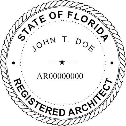 Self Inking Stamp Architect Stamp Custom Rubber Stamp Personalized Stamp Ink Stamp Architect Stamp for State of Florida in Saudi Arabia
