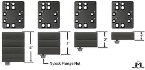 MetalCloak Adjustable Bump Stops, Rear, (1" - 4"), Compatible with JK/JL Wranglers and JT Gladiator, Maximize Suspension Travel, Specific Design, Easy to Install in Saudi Arabia