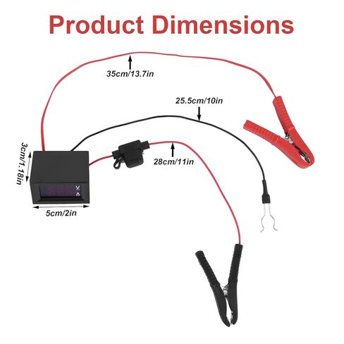 Automotive Battery Drain Tester, Car Alternator Relay Tester with Digital Voltage Display & Clips 12V Auto Leakage Detector to Detect Hidden Drain Issues on Cars Trucks SUV Tools in Kuwait