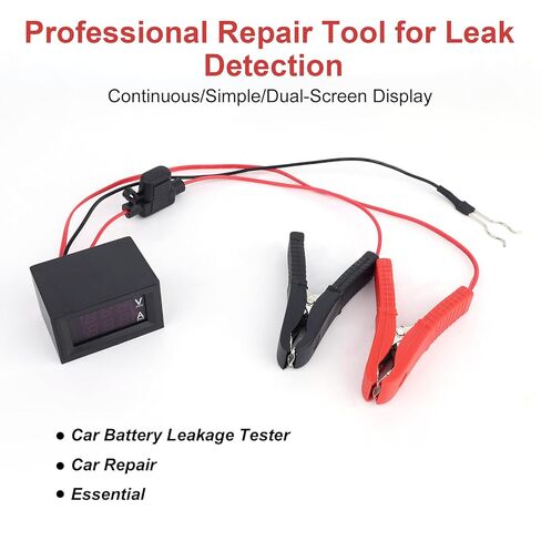 Automotive Battery Drain Tester, Car Alternator Relay Tester with Digital Voltage Display & Clips 12V Auto Leakage Detector to Detect Hidden Drain Issues on Cars Trucks SUV Tools in Kuwait