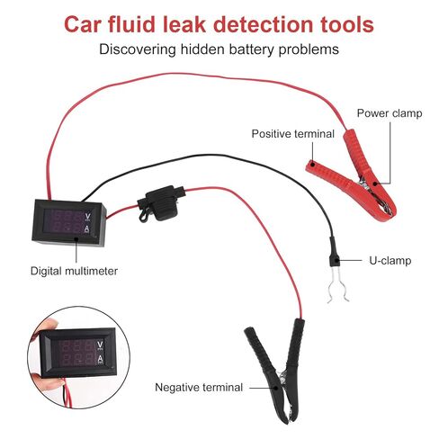 Automotive Battery Drain Tester, Car Alternator Relay Tester with Digital Voltage Display & Clips 12V Auto Leakage Detector to Detect Hidden Drain Issues on Cars Trucks SUV Tools in Kuwait