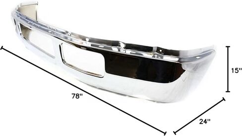 BUMPERS THAT DELIVER - Chrome, Steel Front Bumper Face Bar Compatible with 2005 2006 2007 Ford F-250 F-350 Super Duty 05 06 07, FO1002392 in Kuwait