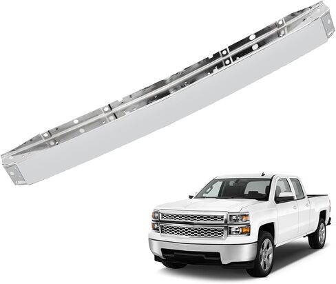 Steel Chrome Front Bumper Impact Face Bar without Center Air Intake Hole Replacement for 2007-2013 Silverado 1500 2500 3500 GM1002831 15941850 in Kuwait