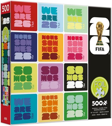 FIFA - World Cup 500 Piece Foil Accent Jigsaw Puzzle by Buffalo Games - Precision Cut Perfect Snap Pieces - Relaxing Screen-Free Time with Friends and Family in Kuwait