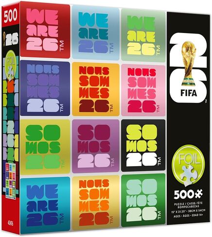 FIFA - World Cup 500 Piece Foil Accent Jigsaw Puzzle by Buffalo Games - Precision Cut Perfect Snap Pieces - Relaxing Screen-Free Time with Friends and Family in Kuwait