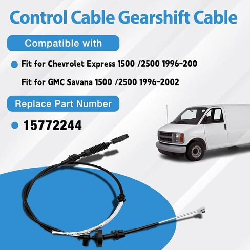 15772244 Transmission Shift Shifter Control Cable Gearshift Cable Fit for 1996-2002 GMC Savana 1500 2500 Chevy Express 1500 2500 in Saudi Arabia