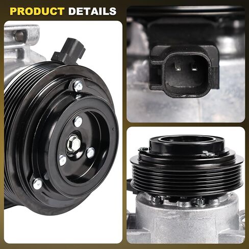 Air Conditioning AC Compressor with Clutch Compatible with Jeep Grand Cherokee 2011-2016 & Dodge Charger 2011-2013, Durango 2011-2015, Challenger 2011-2014 & Chrysler 300 2011-2013, 3.0L 3.6L in Saudi Arabia