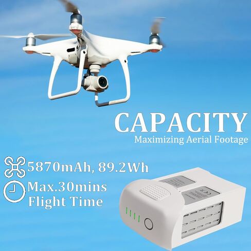 بطارية فانتوم 4، بطارية 5870 مللي أمبير-15.2 فولت بديلة لبطارية الطيران بدون طيار DJI Phantom 4 Standard/Pro/RTK/Advanced/Pro v2.0 in Kuwait