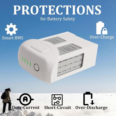 بطارية فانتوم 4، بطارية 5870 مللي أمبير-15.2 فولت بديلة لبطارية الطيران بدون طيار DJI Phantom 4 Standard/Pro/RTK/Advanced/Pro v2.0 in Kuwait