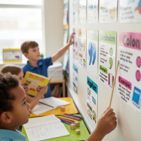 Fun Express Punctuation Educational Classroom Posters, 10 Piece in Kuwait