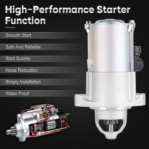 New Starter 2.4 2.4L for Honda Accord 2013 2014 2015 2016 2017 (Automatic CVT Transmission), Cr-V CRV 2015 2016 Replaces# 10914 in Kuwait