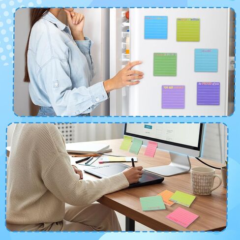 36 Pcs Inspirational Sticky Notes 3 x 3'' Employee Appreciation Gifts Bulk Lined Motivational Note Pads Thank You Gifts for Teacher Nurse Coworker Office(Appreciation) in Saudi Arabia