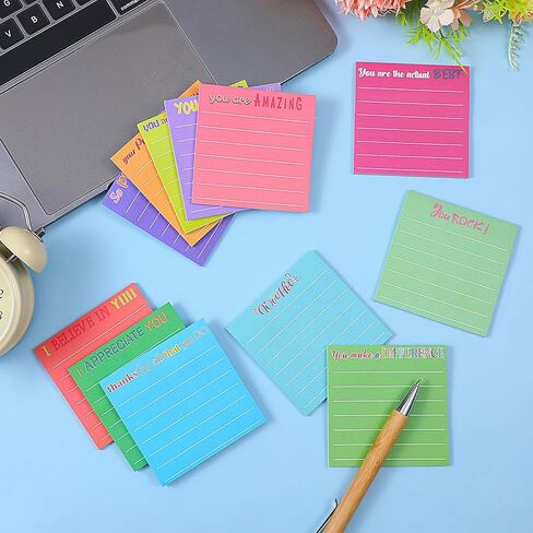 36 Pcs Inspirational Sticky Notes 3 x 3'' Employee Appreciation Gifts Bulk Lined Motivational Note Pads Thank You Gifts for Teacher Nurse Coworker Office(Appreciation) in Saudi Arabia
