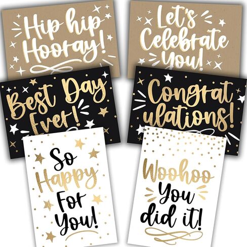 Hadley Designs Congratulations Cards with Envelopes -54 Graduation Cards 2026 Grad Card Bulk Congrats Card, Blank Greeting Notecard For Kindergarten Middle School & College Graduates, Designed in USA in Kuwait