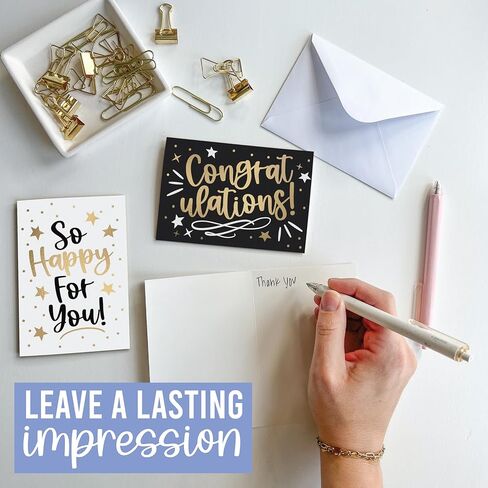 Hadley Designs Congratulations Cards with Envelopes -54 Graduation Cards 2026 Grad Card Bulk Congrats Card, Blank Greeting Notecard For Kindergarten Middle School & College Graduates, Designed in USA in Kuwait