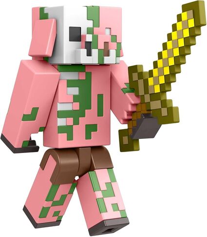 Mattel Minecraft Craft-A-Block Zombie Figure, Authentic Pixelated Video-Game Character, Action Toy to Create, Explore and Survive, Collectible Gift for Fans Age 6 Years and Older in Kuwait