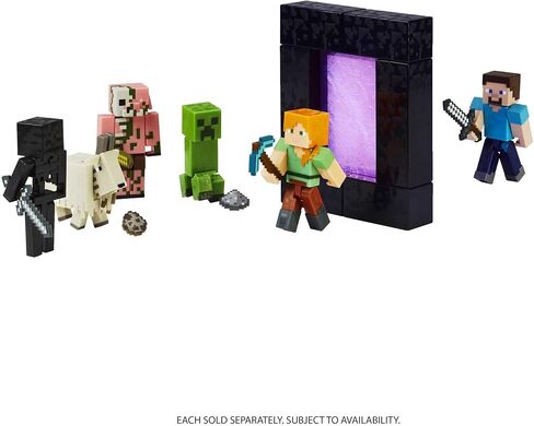 Mattel Minecraft Craft-A-Block Zombie Figure, Authentic Pixelated Video-Game Character, Action Toy to Create, Explore and Survive, Collectible Gift for Fans Age 6 Years and Older in Kuwait