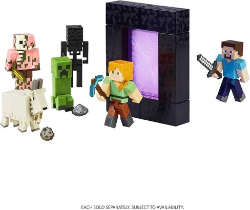 Mattel Minecraft Craft-A-Block Zombie Figure, Authentic Pixelated Video-Game Character, Action Toy to Create, Explore and Survive, Collectible Gift for Fans Age 6 Years and Older in Kuwait