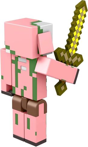 Mattel Minecraft Craft-A-Block Zombie Figure, Authentic Pixelated Video-Game Character, Action Toy to Create, Explore and Survive, Collectible Gift for Fans Age 6 Years and Older in Kuwait