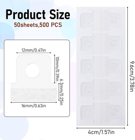 500 Pcs Clear Binder Hole Reinforcement Stickers, Self-Adhesive Binder Refill Sheet Converter Stickers Change No Punched Page to Loose-Leaf Binders Refill Insert for Planner Scrapbooking Office Album in Kuwait