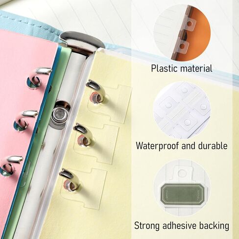 500 Pcs Clear Binder Hole Reinforcement Stickers, Self-Adhesive Binder Refill Sheet Converter Stickers Change No Punched Page to Loose-Leaf Binders Refill Insert for Planner Scrapbooking Office Album in Kuwait