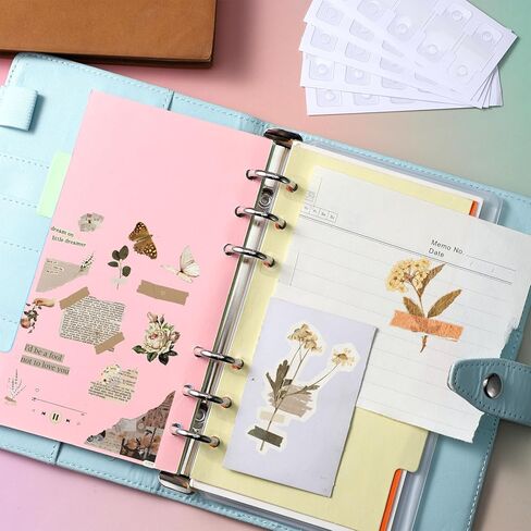 500 Pcs Clear Binder Hole Reinforcement Stickers, Self-Adhesive Binder Refill Sheet Converter Stickers Change No Punched Page to Loose-Leaf Binders Refill Insert for Planner Scrapbooking Office Album in Kuwait