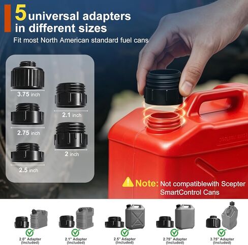 5.5 GPM Cordless Fuel Transfer Pump with Auto Shut-Off & Beep Alert, 57"Hose & 5Adapters, Compatible with DeWalt 20V & Milwaukee 18V Batteries, Portable Gas Can Pump for Gasoline andDiesel (Bare Tool) in Saudi Arabia