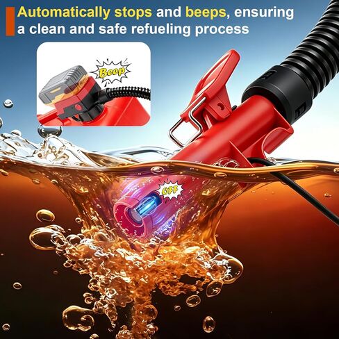 5.5 GPM Cordless Fuel Transfer Pump with Auto Shut-Off & Beep Alert, 57"Hose & 5Adapters, Compatible with DeWalt 20V & Milwaukee 18V Batteries, Portable Gas Can Pump for Gasoline andDiesel (Bare Tool) in Saudi Arabia