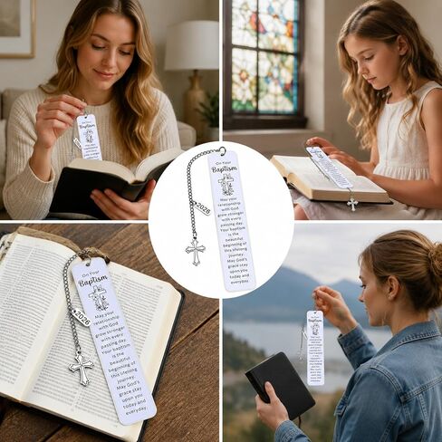 Adult Baptism Gift for Women Men, Catholic Baptism Gifts for Girls Boys, Christening Gifts for Goddaughter Godson Godchild, Bible Bookmarks in Kuwait