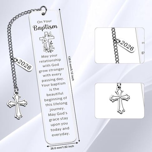 Adult Baptism Gift for Women Men, Catholic Baptism Gifts for Girls Boys, Christening Gifts for Goddaughter Godson Godchild, Bible Bookmarks in Kuwait