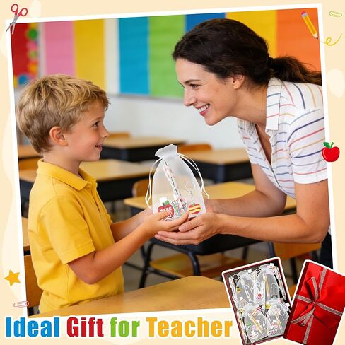 12 Set Funny Teacher Appreciation Gifts for Women Men, Thank You Teacher Bookmark Keychains Ballpoint Pen with Organza Bags, Teach Love Inspire Magnetic Book Mark Page Marker Appreciation Gifts Bulk in Saudi Arabia
