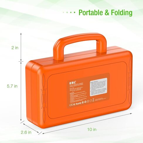 EBL 40Slot Battery Charger for 1/2/3...19/20/21...38/39/40 pcs AA AAA Rechargeable Batteries - Advanced Multiple Battery Charger - Handle Design(Batteries not Included) in Kuwait
