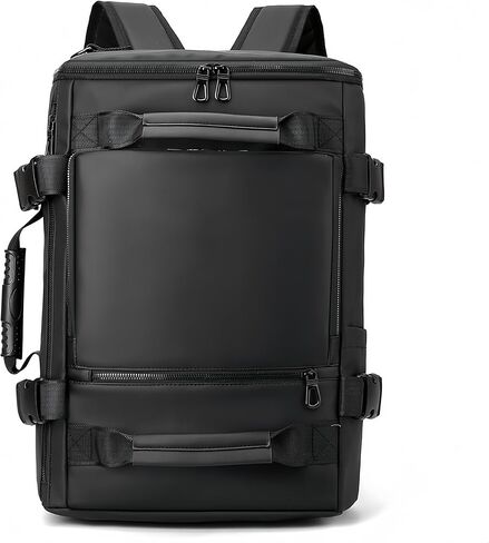 Carry On Backpack Travel Backpack for Men & Women, Durable Convertible Duffle Bag Fit for 16 Inch Laptop for Fitness, Travel (Black) in Saudi Arabia
