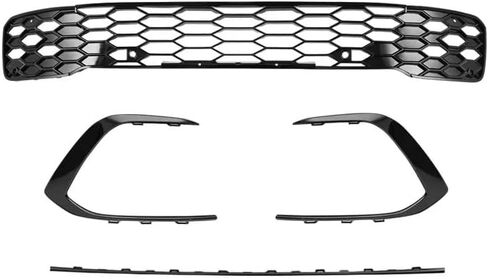 Front Bumper Grill 2021-2023 Accessories Compatible with Vw Golf 8 Mk8 R-Line GTI Sports Version Front Air Inlet Grille Fog Lamp Trim Kits in Kuwait