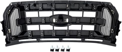 Chrome Front Bumper Grill Compatible with 2015-2017 Ford F-150 F150 XLT Style Truck Grille Assembly Replace for FL3Z8200DA, FL3Z8200AA in Kuwait