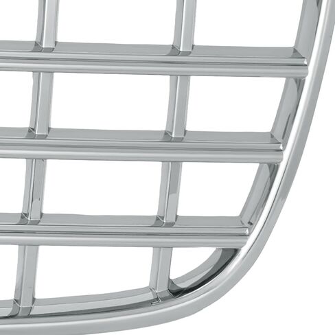 KARPAL Front Bumper Grille Chrome Shell W/Silver Insert Plastic Compatible with 2005-2010 Chrysler 300 Replacement 4805928AC CH1200276 in Kuwait